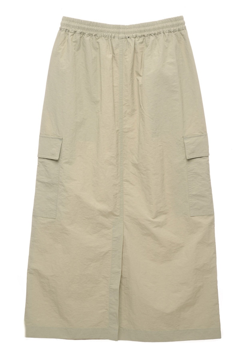 Light Green Stüssy Nylon Cargo Midi Skirt | SMNBXU-740