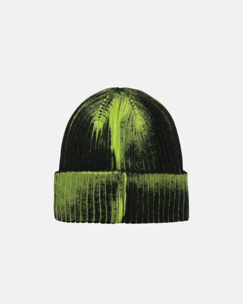 Lime Stüssy Cuff Beanie Workgear Spray | LBSQ-42581