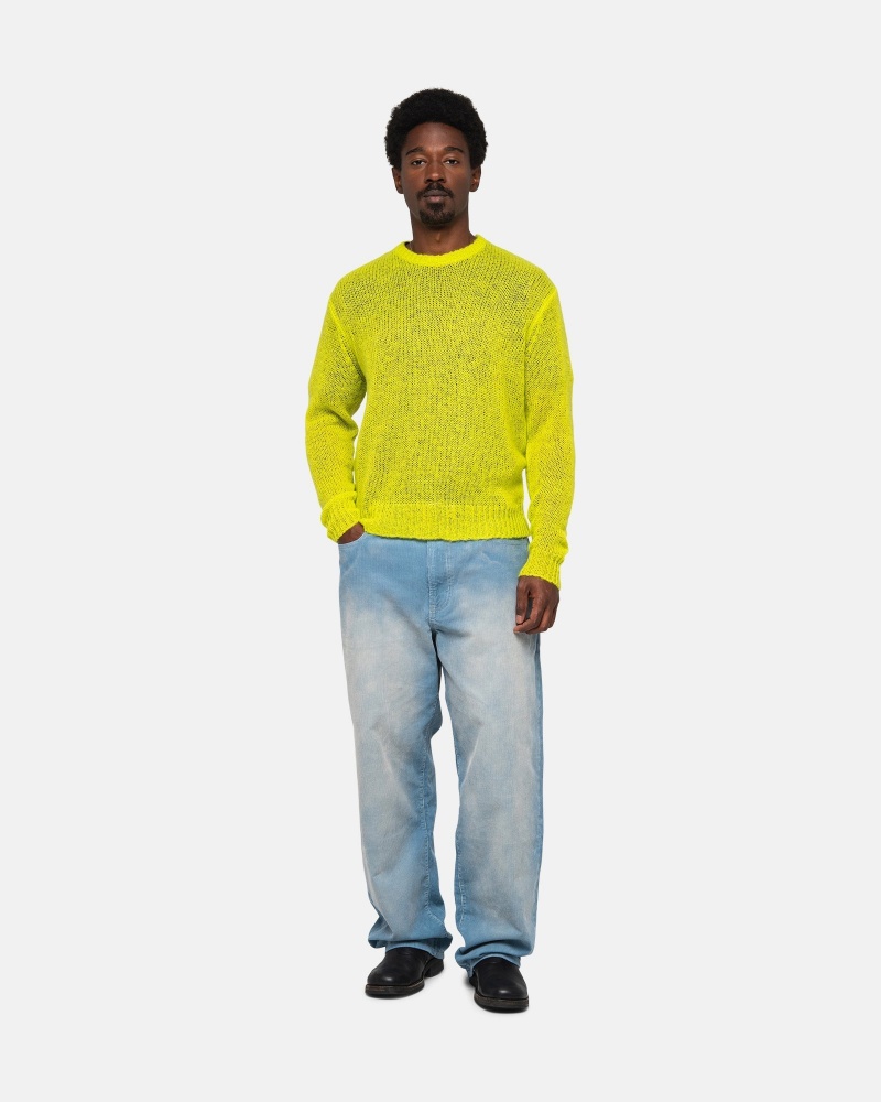 Lime Stüssy S Loose Knit Sweater | WYBX4-3715