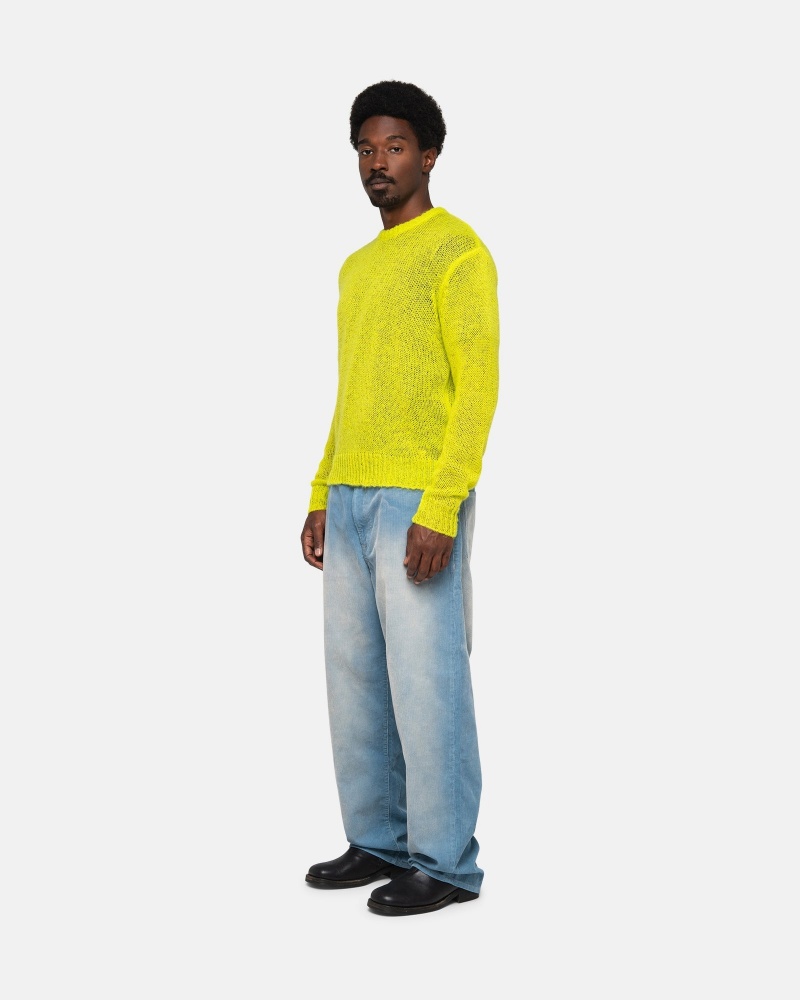 Lime Stüssy S Loose Knit Sweater | WYBX4-3715