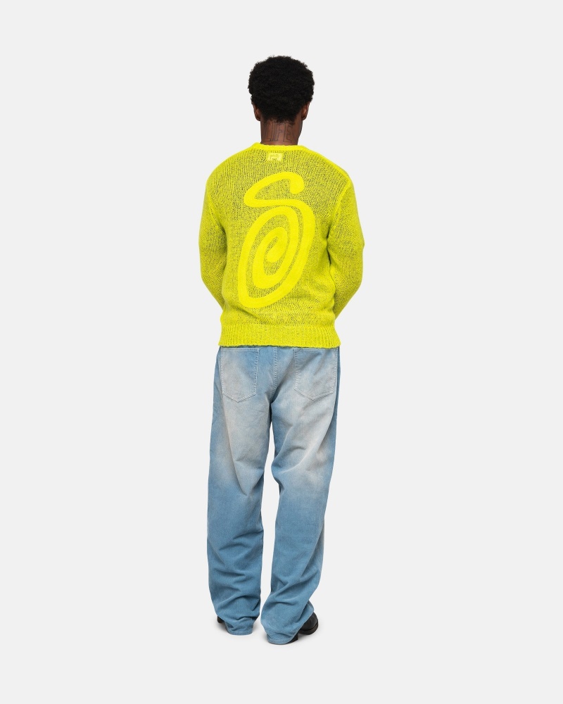 Lime Stüssy S Loose Knit Sweater | WYBX4-3715