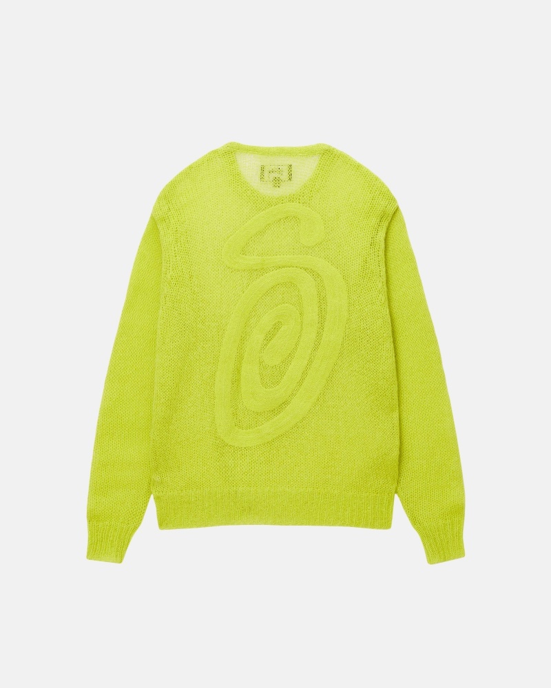 Lime Stüssy S Loose Knit Sweater | WYBX4-3715