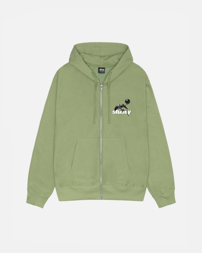 Moss Stüssy Apocalypse Zip Hoodie | VUDJ-93654 