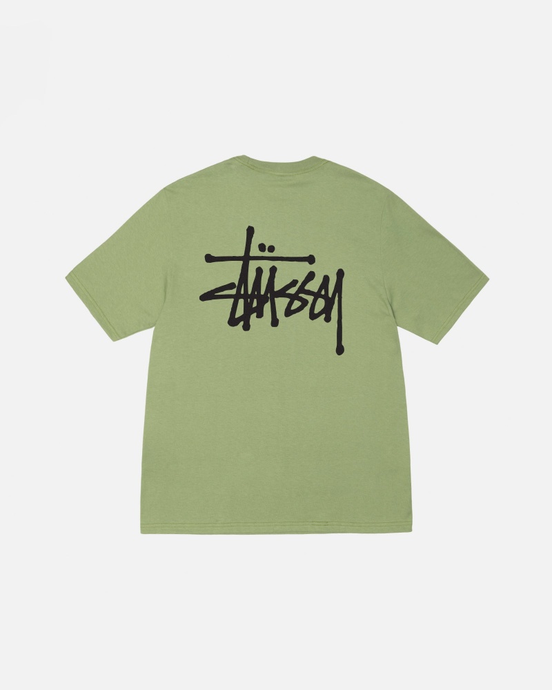 Moss Stüssy Basic Stussy Tee | LQKJ-57480