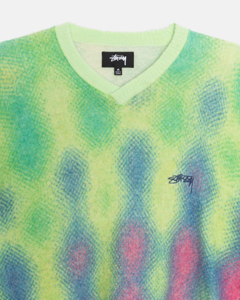 Multi Stüssy Gradient Dot Brushed Sweater | WLDO-47836