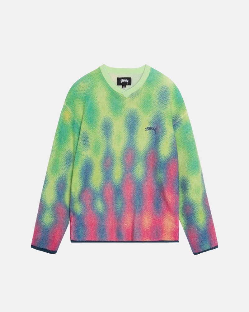 Multi Stüssy Gradient Dot Brushed Sweater | WLDO-47836