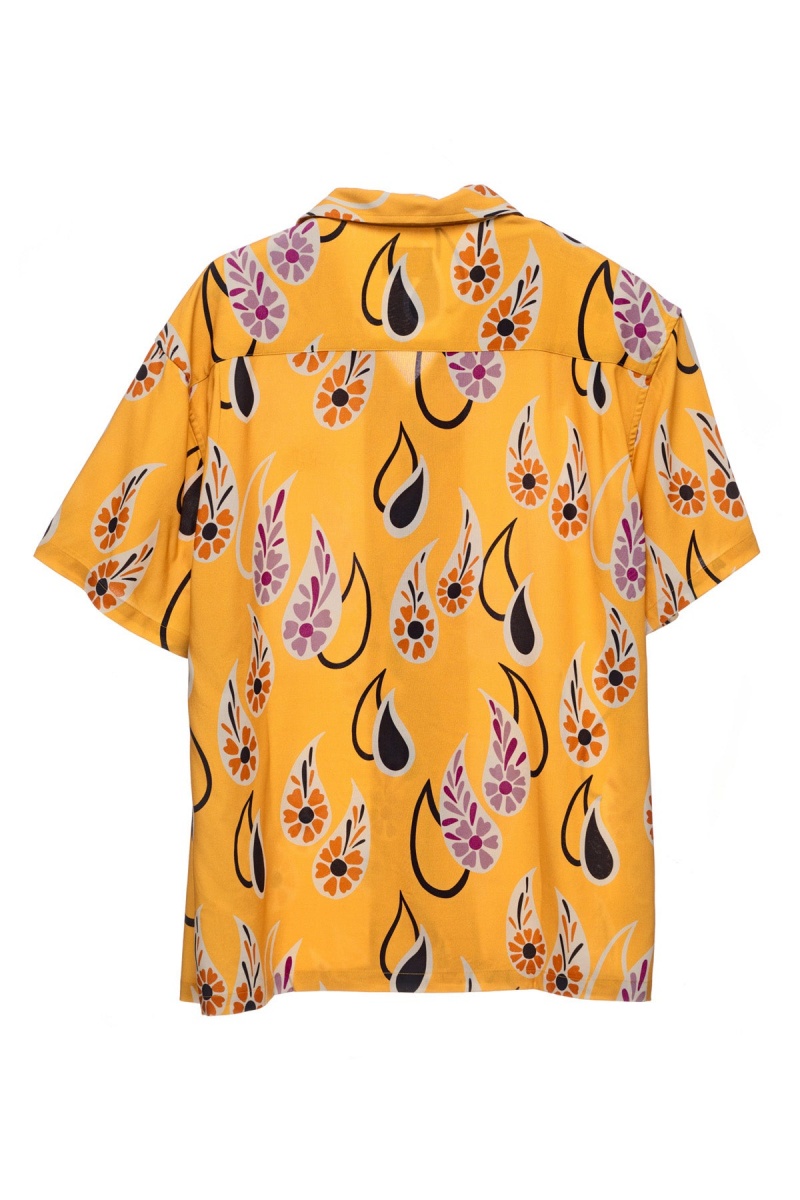 Mustard Stüssy Paisley Tears Ss Shirt | MKBIGD-306