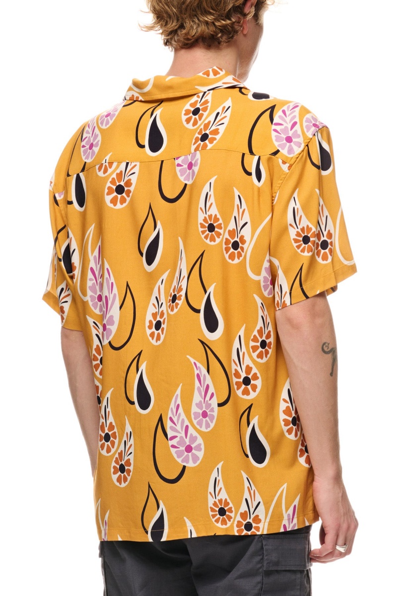 Mustard Stüssy Paisley Tears Ss Shirt | MKBIGD-306