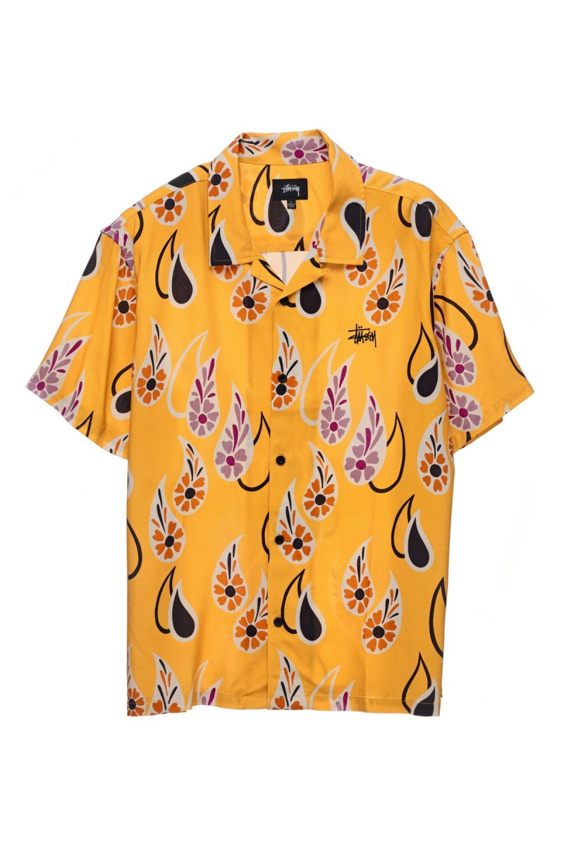 Mustard Stüssy Paisley Tears Ss Shirt | MKBIGD-306