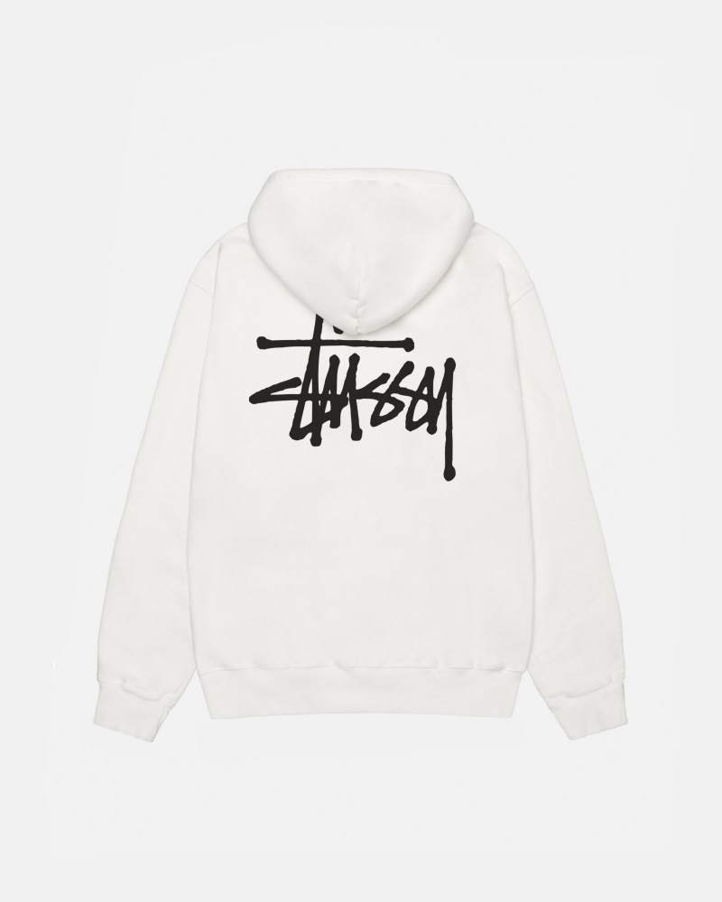 Natural Stüssy Basic Stussy Hoodie Pigment Dyed | RIKO9-4071