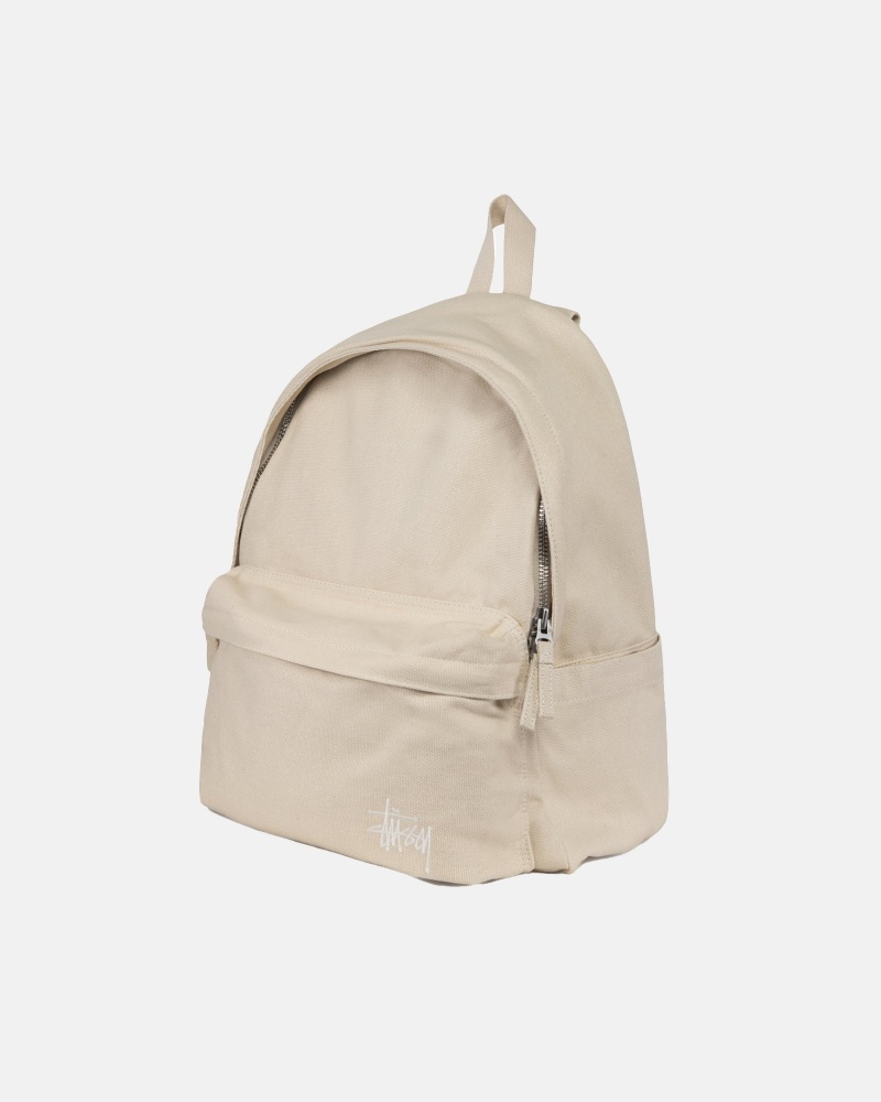 Natural Stüssy Canvas Backpack | KHXO7-8629