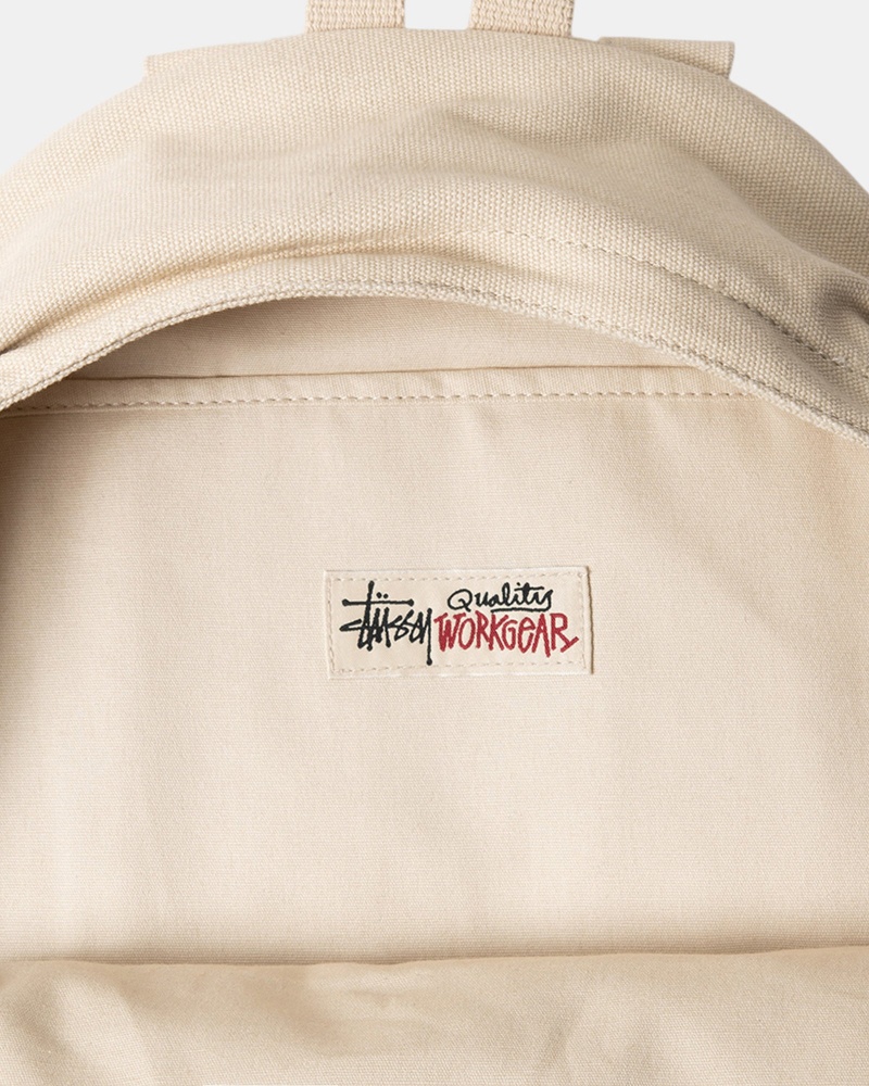 Natural Stüssy Canvas Backpack | KHXO7-8629