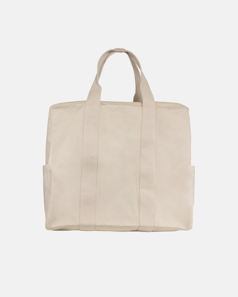 Natural Stüssy Canvas Flight Bag | YOXP4-5296