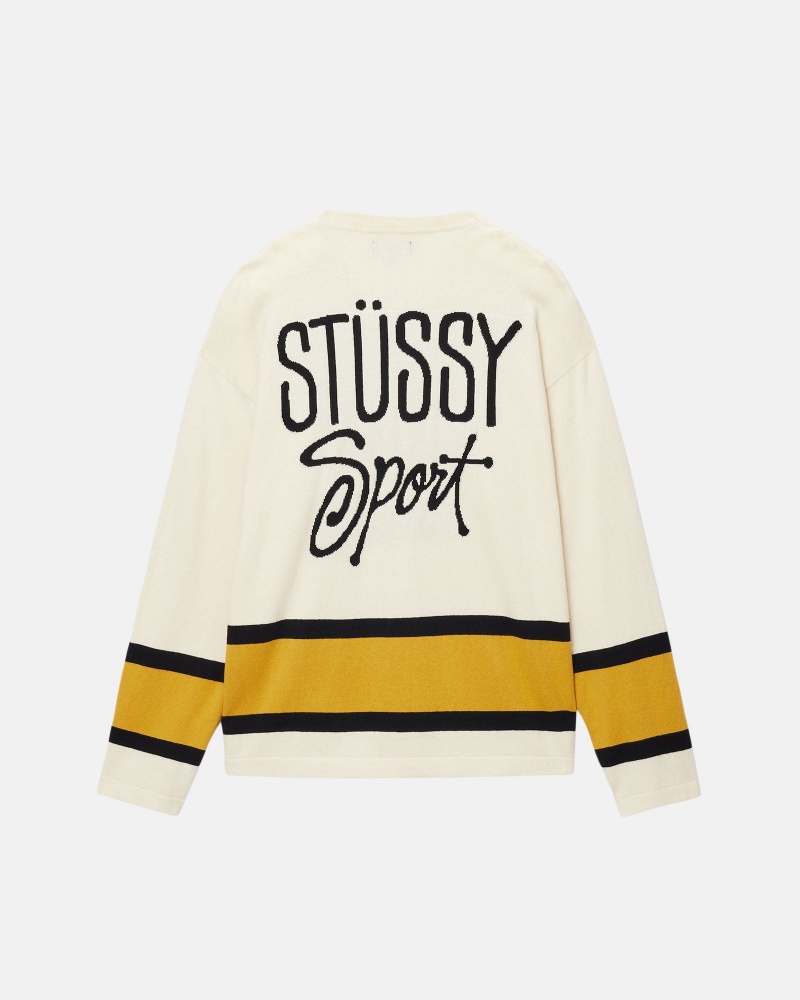 Natural Stüssy Hockey Sweater | ATRD3-6917