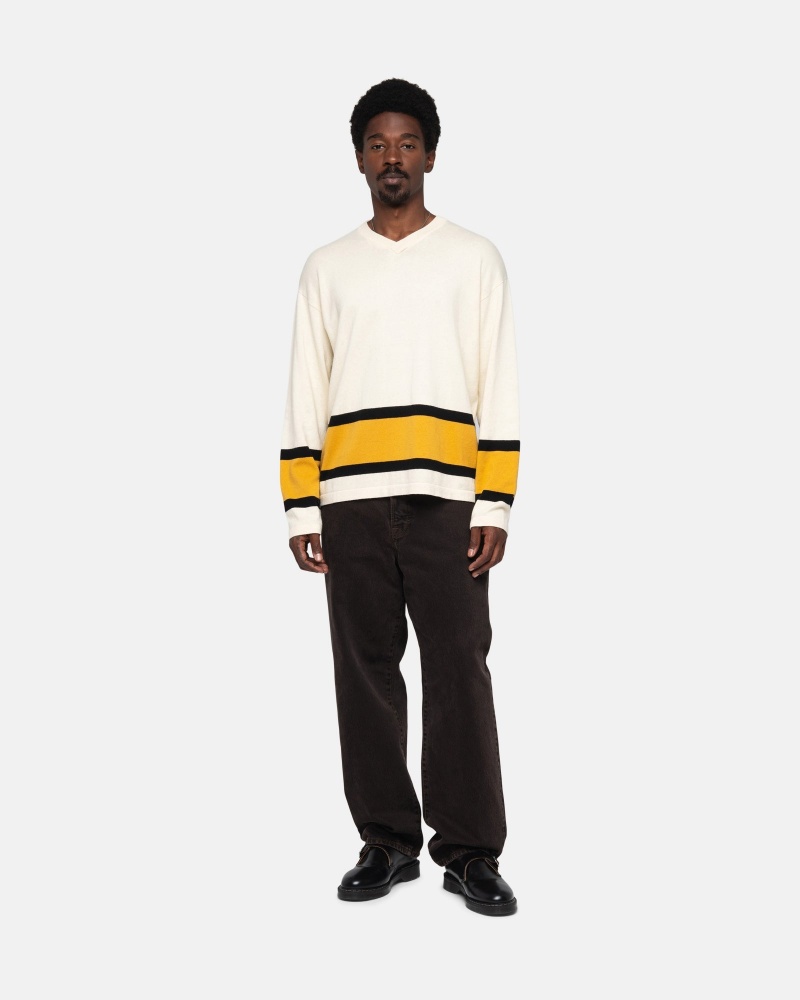 Natural Stüssy Hockey Sweater | ATRD3-6917