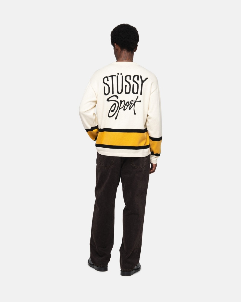 Natural Stüssy Hockey Sweater | ATRD3-6917