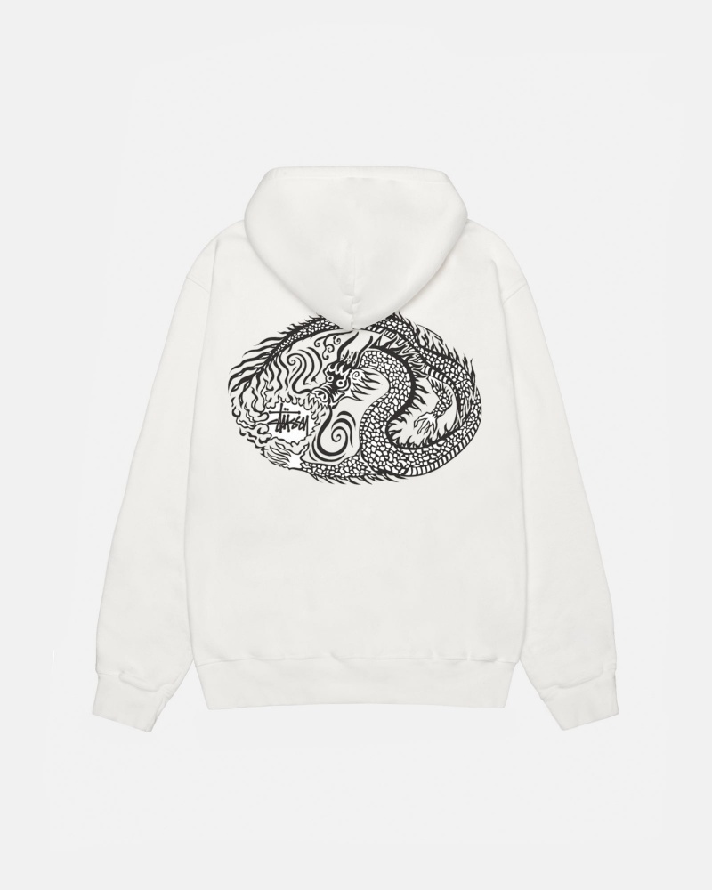 Natural Stüssy Mosaic Dragon Hoodie Pigment Dyed | BSUG-03789