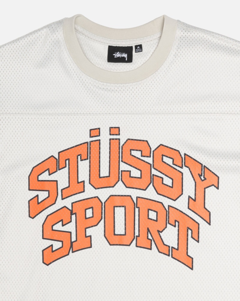 Natural Stüssy Sport Mesh Football Jersey | VITY8-6702