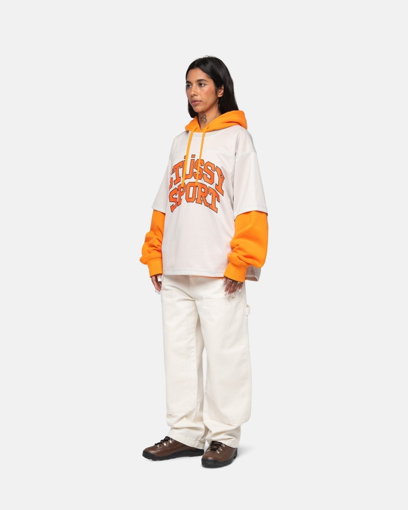 Natural Stüssy Sport Mesh Football Jersey | VITY8-6702