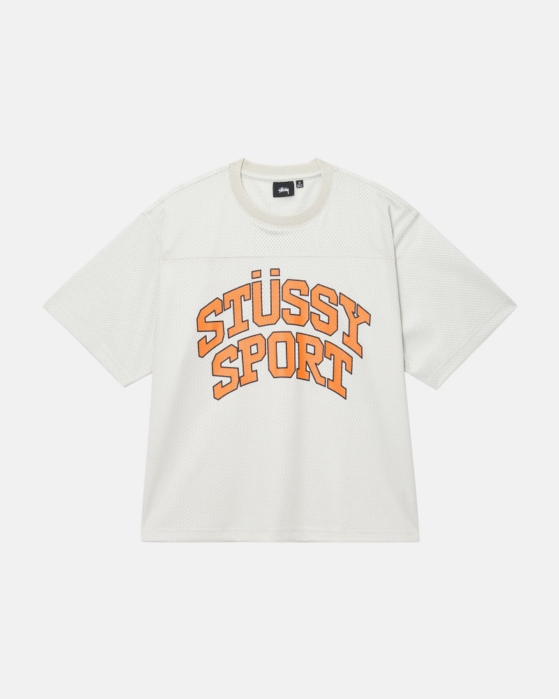 Natural Stüssy Sport Mesh Football Jersey | VITY8-6702