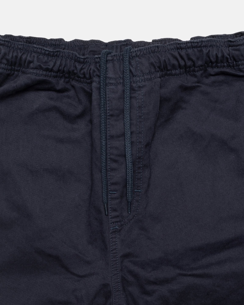 Navy Stüssy Beach Pant Brushed Cotton | IWFR6-0289