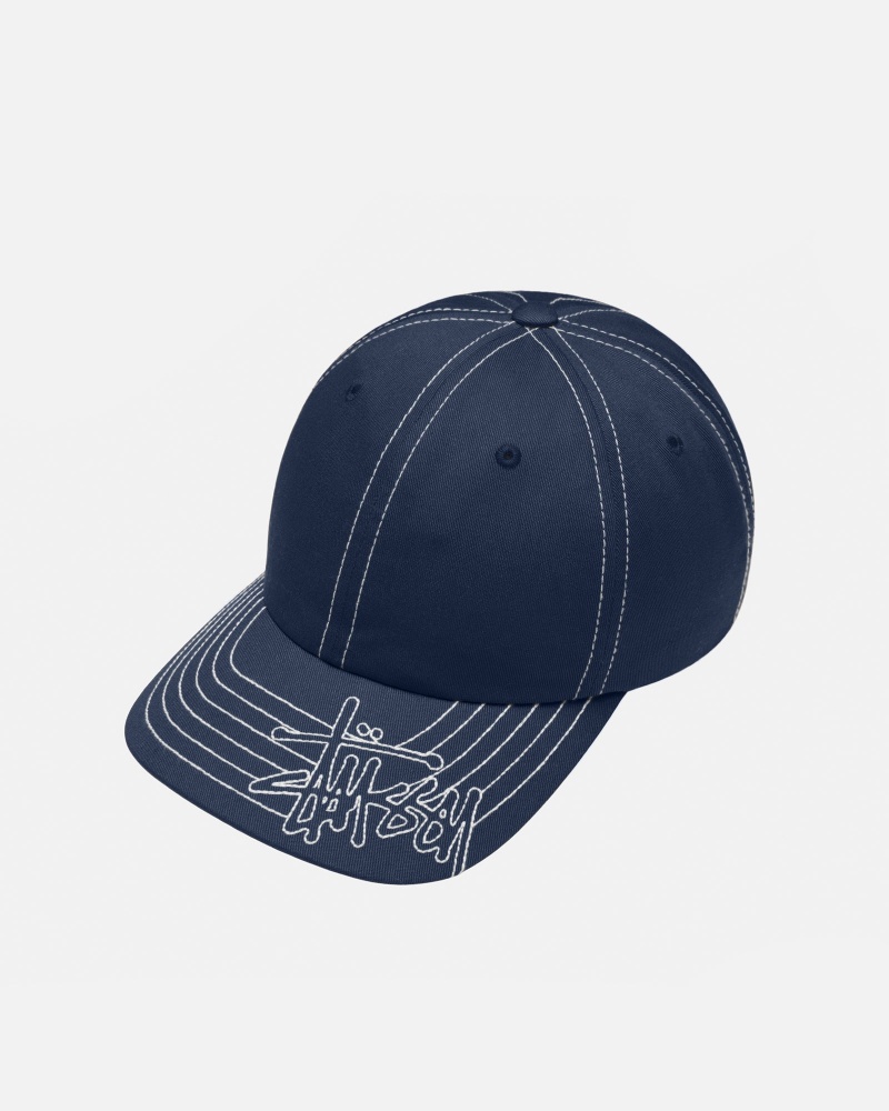 Navy Stüssy Low Pro Basic Stitch Strapback | BDZY0-5629