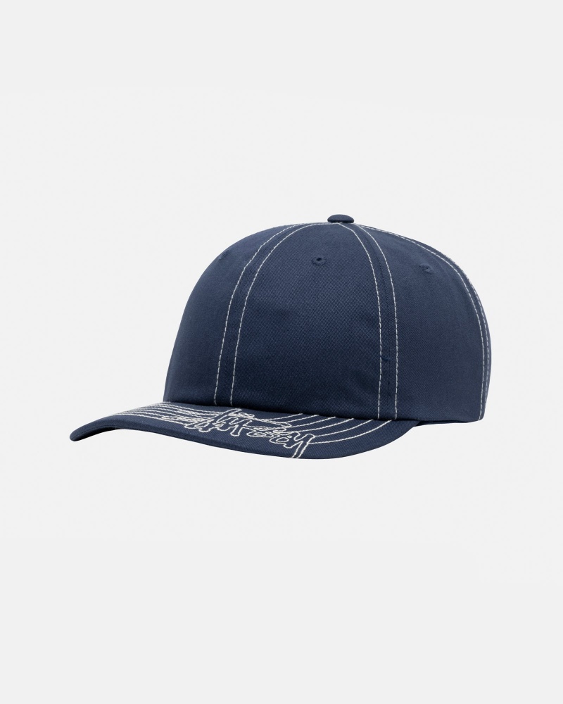 Navy Stüssy Low Pro Basic Stitch Strapback | BDZY0-5629