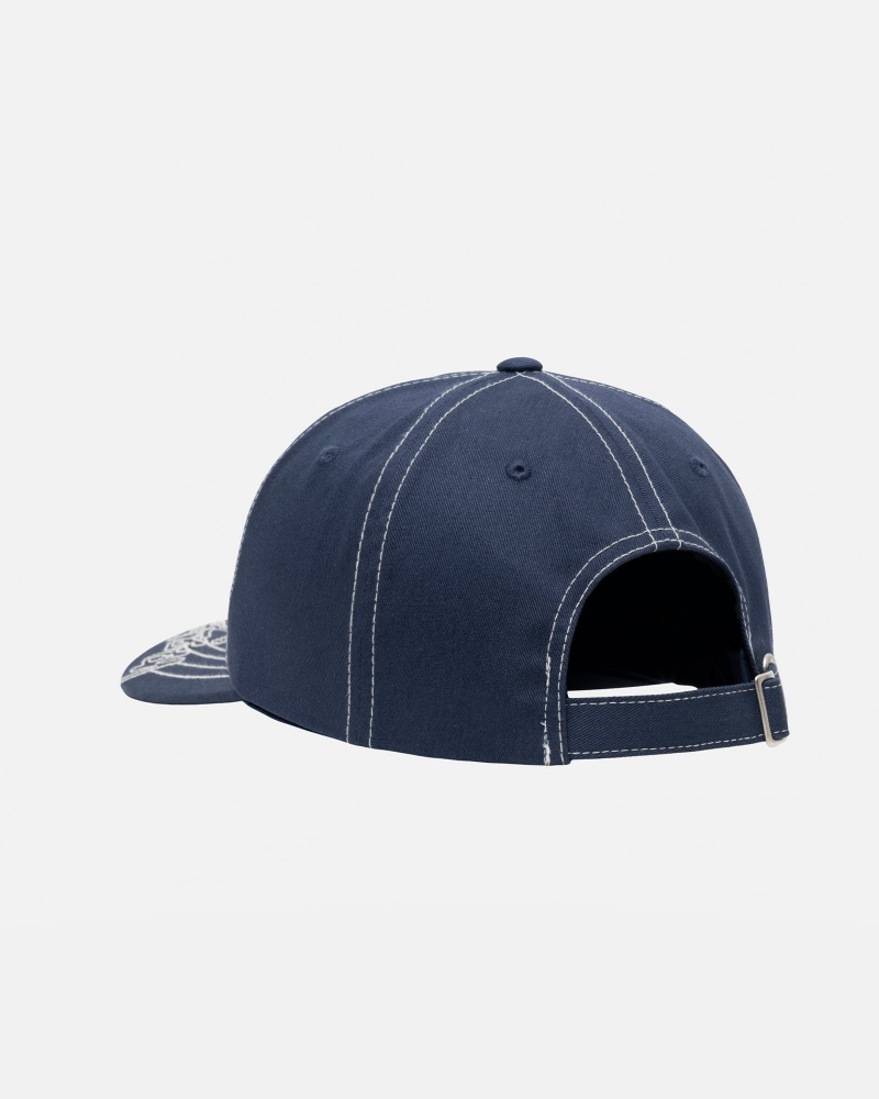 Navy Stüssy Low Pro Basic Stitch Strapback | BDZY0-5629