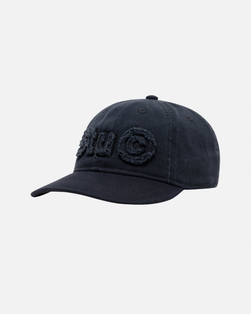 Navy Stüssy Low Pro Copyright Applique Strapback | QXWV-14357