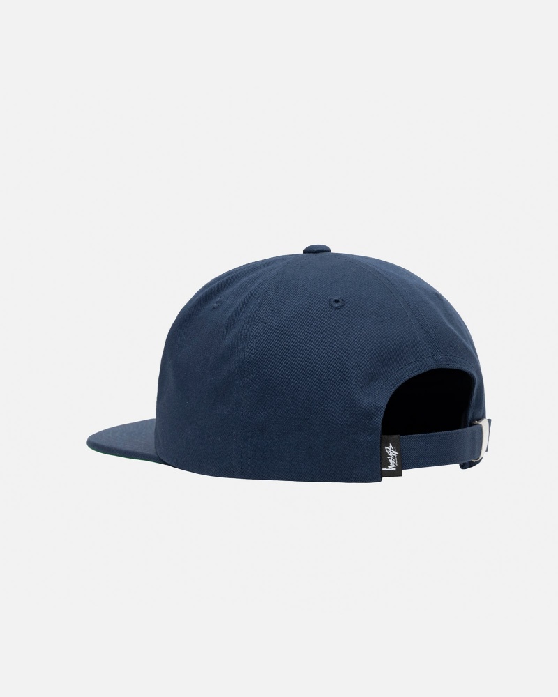 Navy Stüssy Mid-Depth Basic Strapback | XIZE5-1206