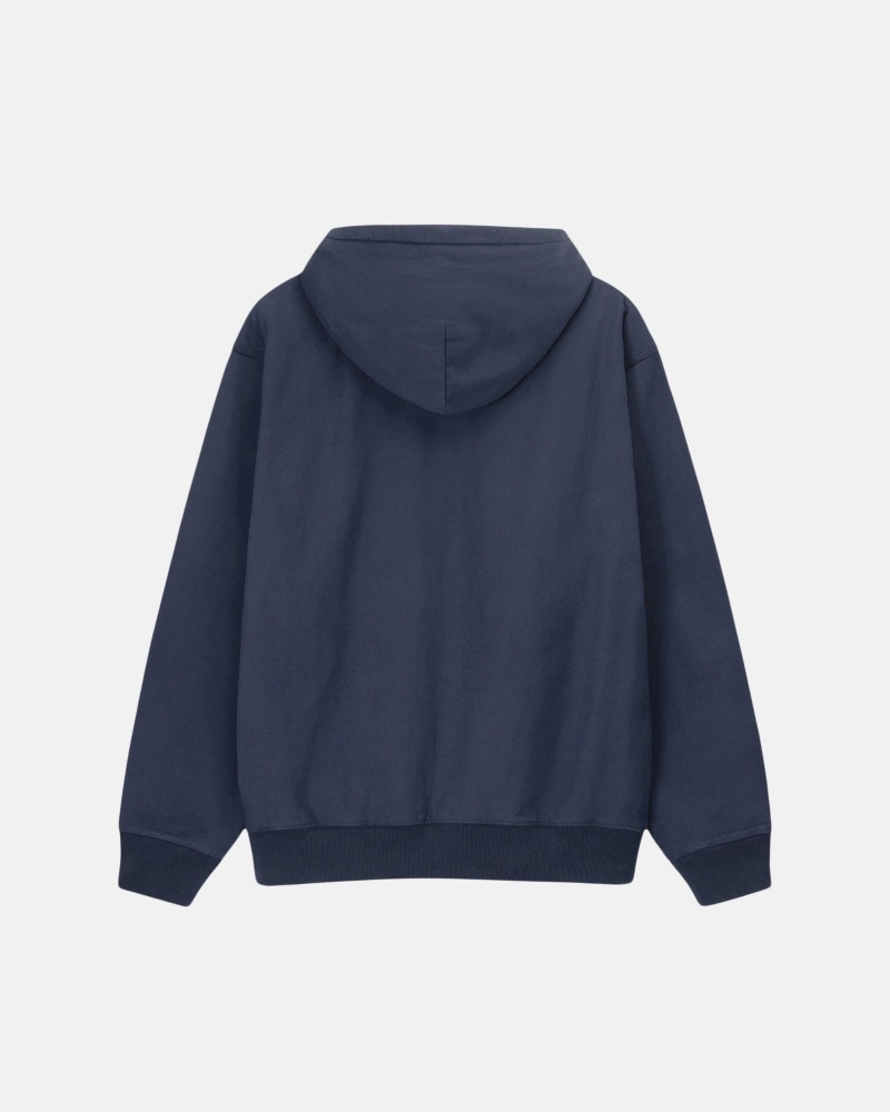 Navy Stüssy Stock Logo Hoodie | MSJA6-1473