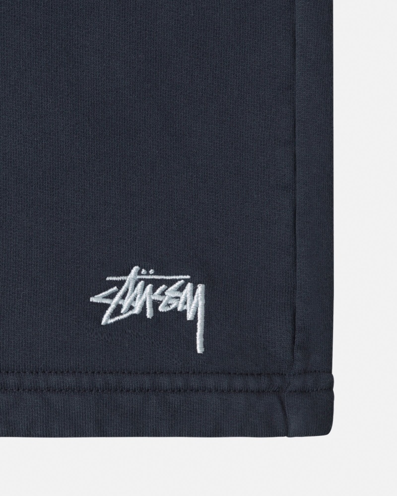 Navy Stüssy Stock Logo Sweatshort | BHJZ3-7865