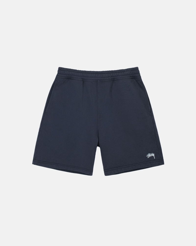 Navy Stüssy Stock Logo Sweatshort | BHJZ3-7865