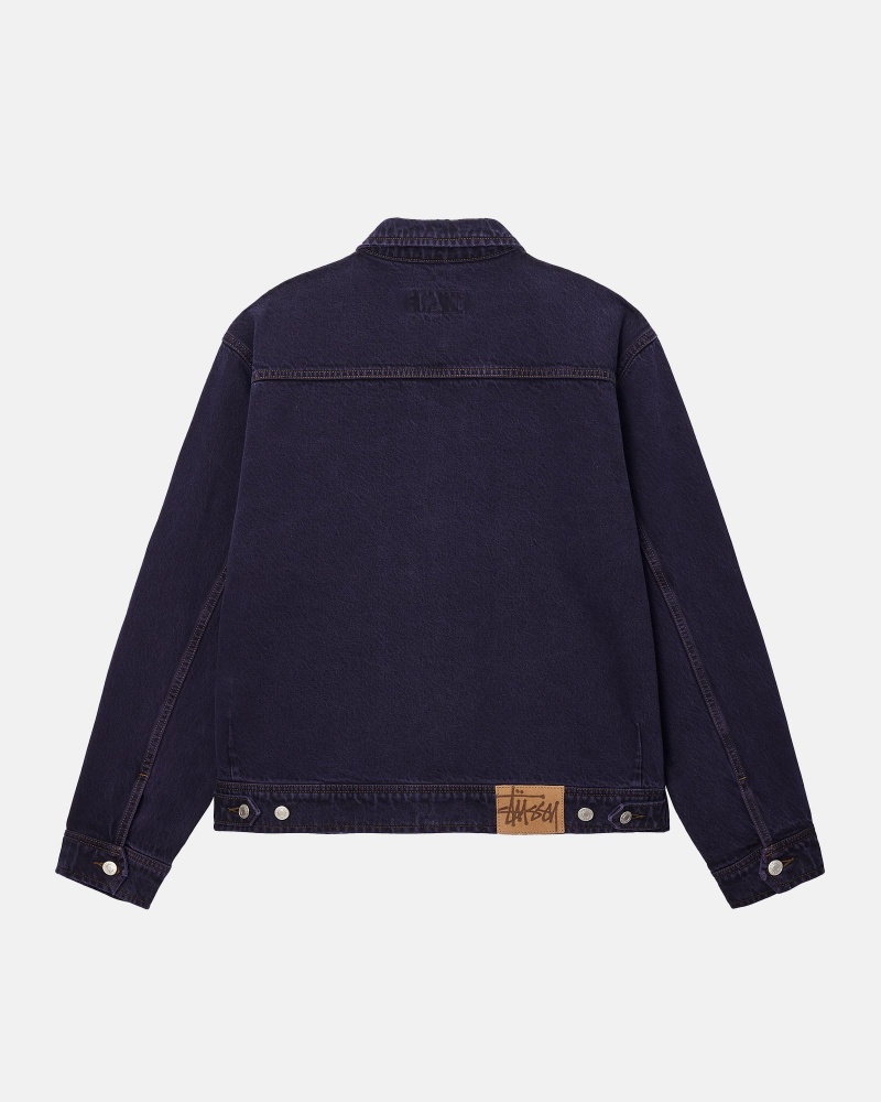 Nightshade Stüssy Zip Work Jacket Denim | TFGL3-0798