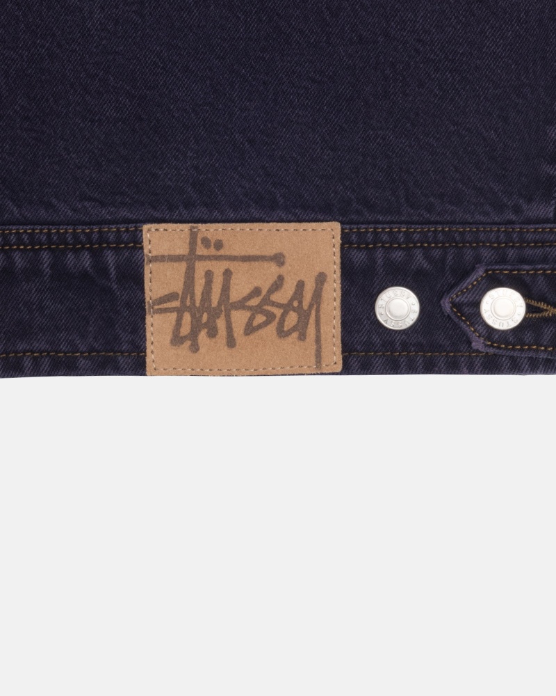 Nightshade Stüssy Zip Work Jacket Denim | TFGL3-0798