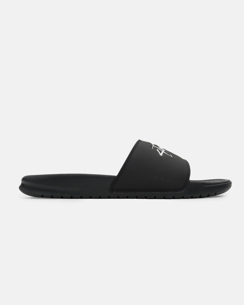 Off Noir/White Stüssy & Nike Benassi Slide | URJH5-0183