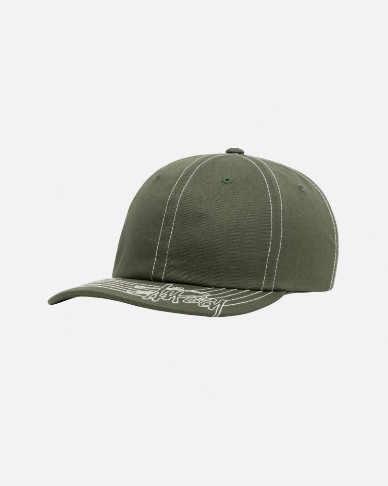 Olive Stüssy Low Pro Basic Stitch Strapback | HMQB1-9463