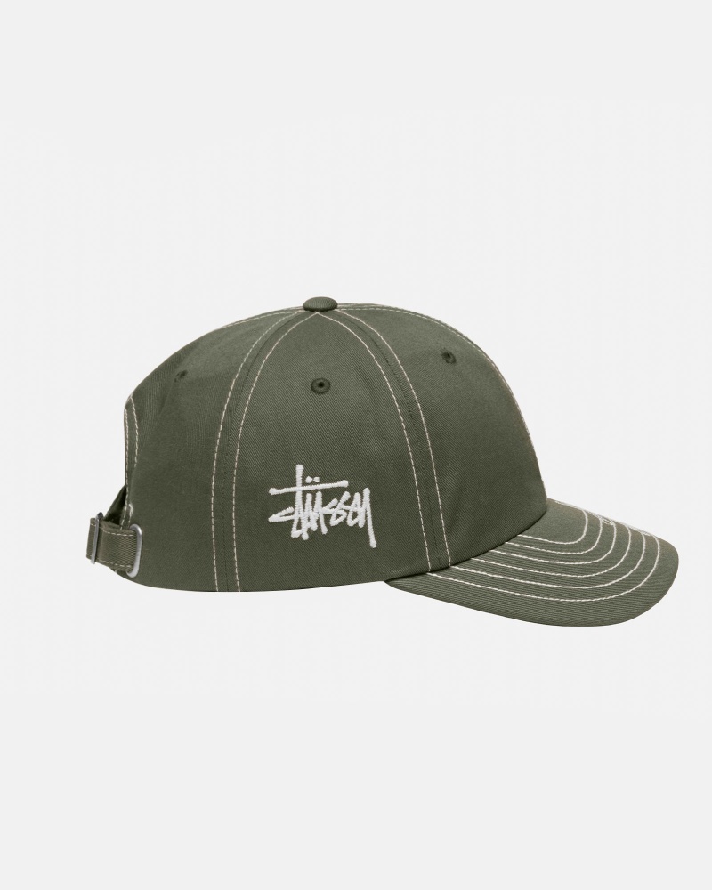 Olive Stüssy Low Pro Basic Stitch Strapback | HMQB1-9463