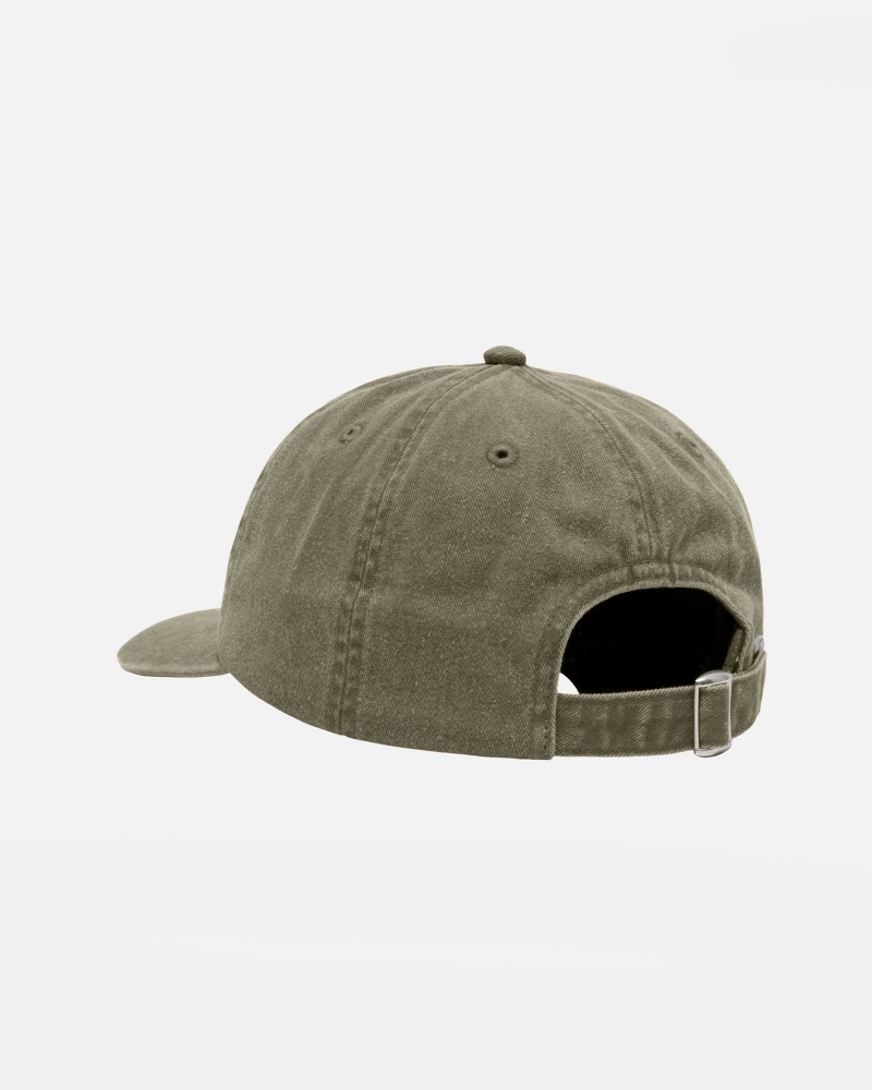 Olive Stüssy Low Pro Basic Washed Strapback | JHLS-95461