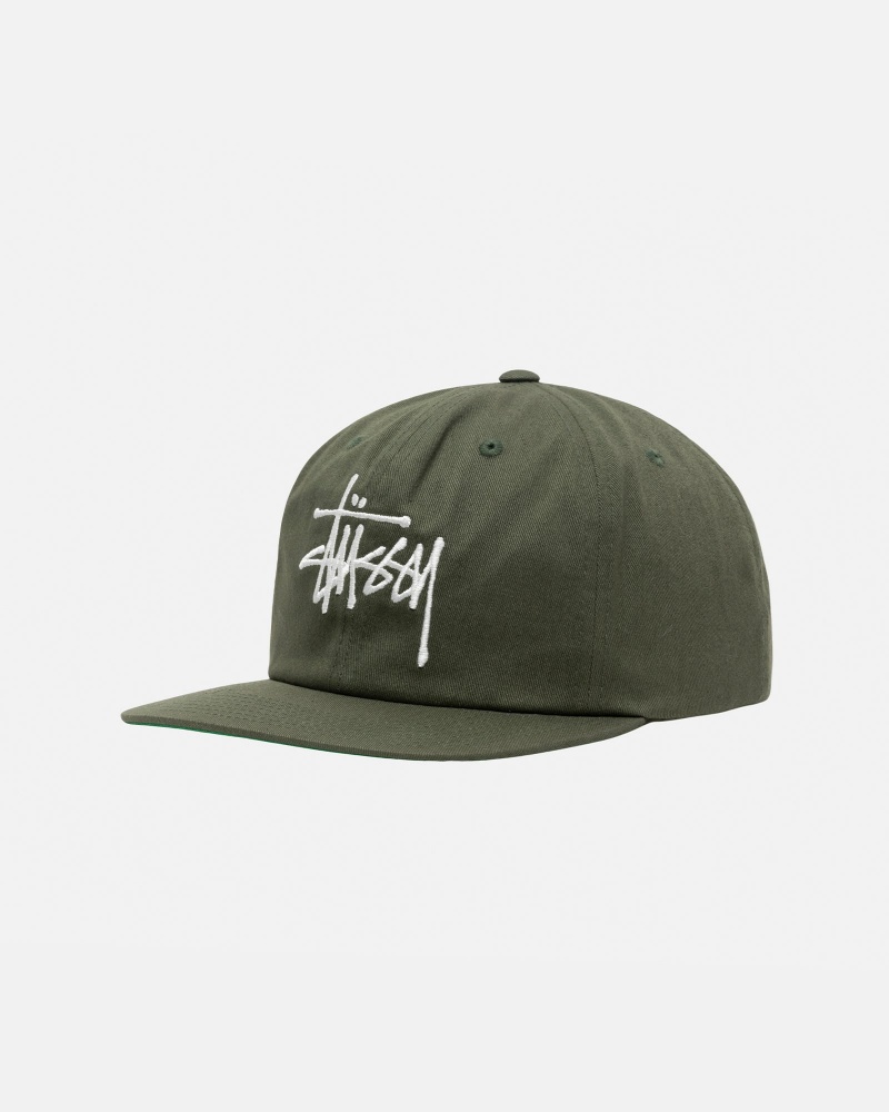 Olive Stüssy Mid-Depth Basic Strapback | FYOB5-3068