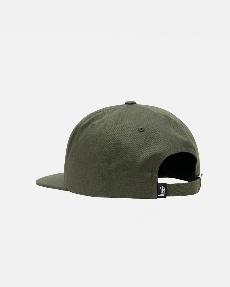 Olive Stüssy Mid-Depth Basic Strapback | FYOB5-3068