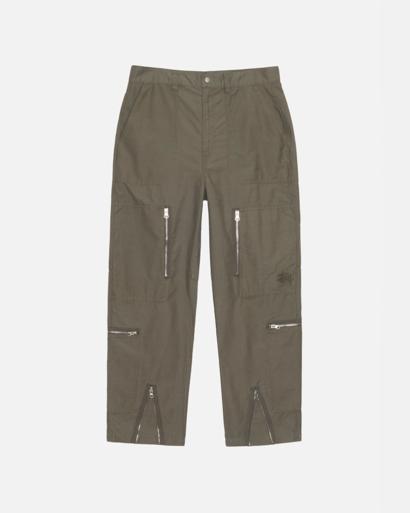 Olive Stüssy Nyco Flight Pant | QGOF9-5046