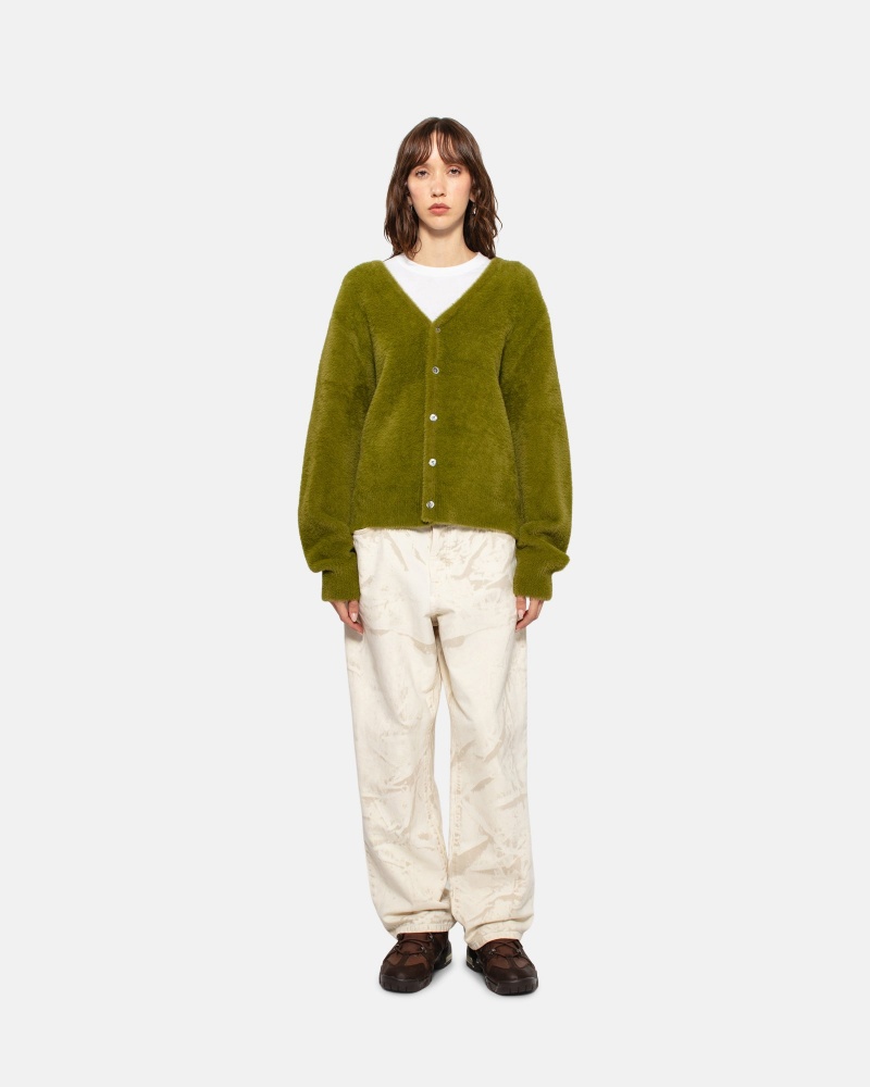 Olive Stüssy Shaggy Cardigan | AOFU7-2186