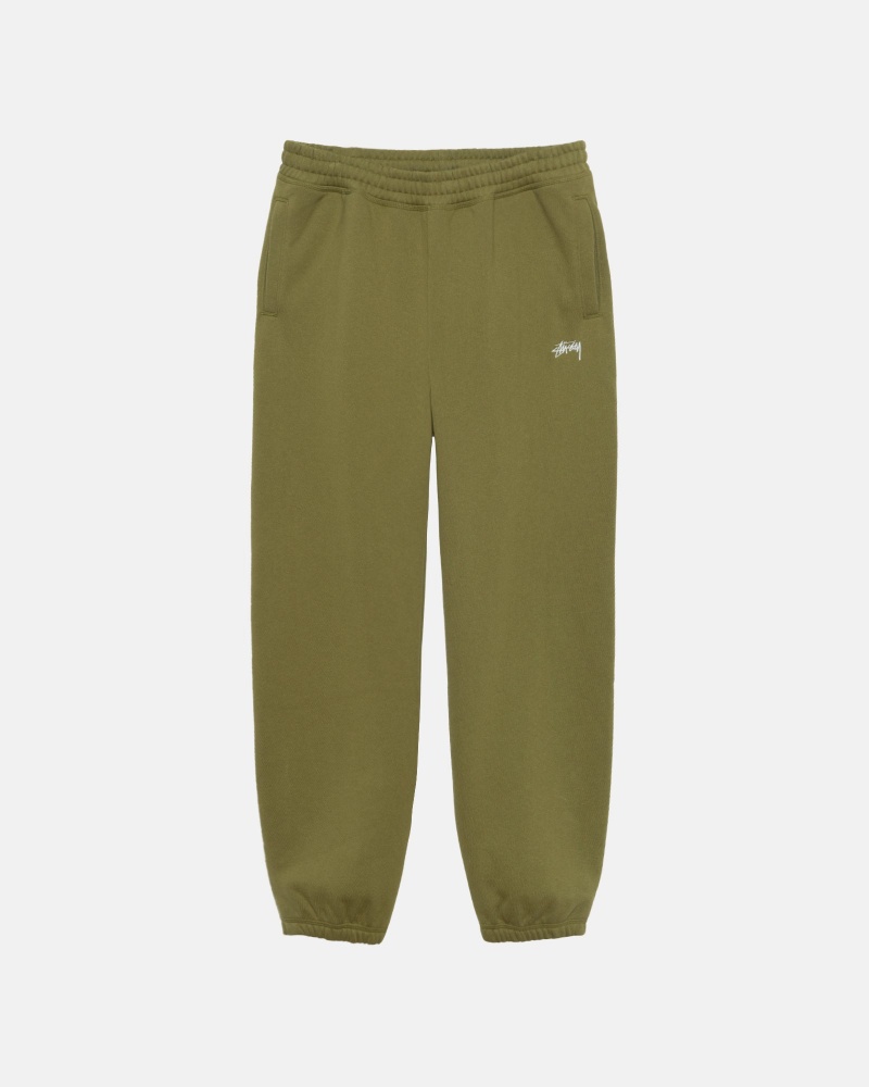 Olive Stüssy Stock Logo Sweatpant | YVPA1-3450