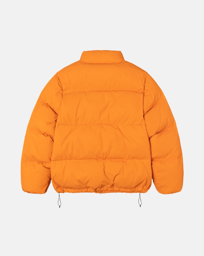 Orange Stüssy Down Puffer Nylon | PMYT8-9527