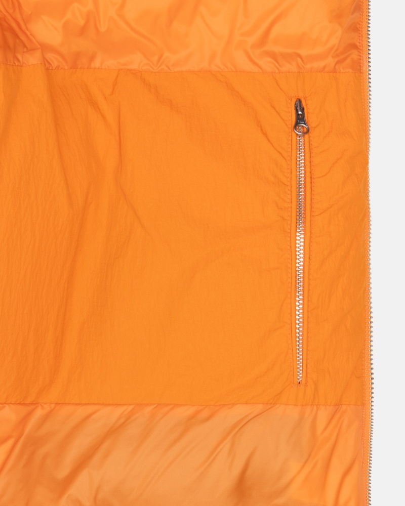 Orange Stüssy Down Puffer Nylon | PMYT8-9527