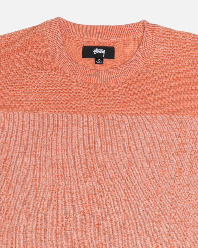 Orange Stüssy Engineered Panel Sweater | GJHI7-2693