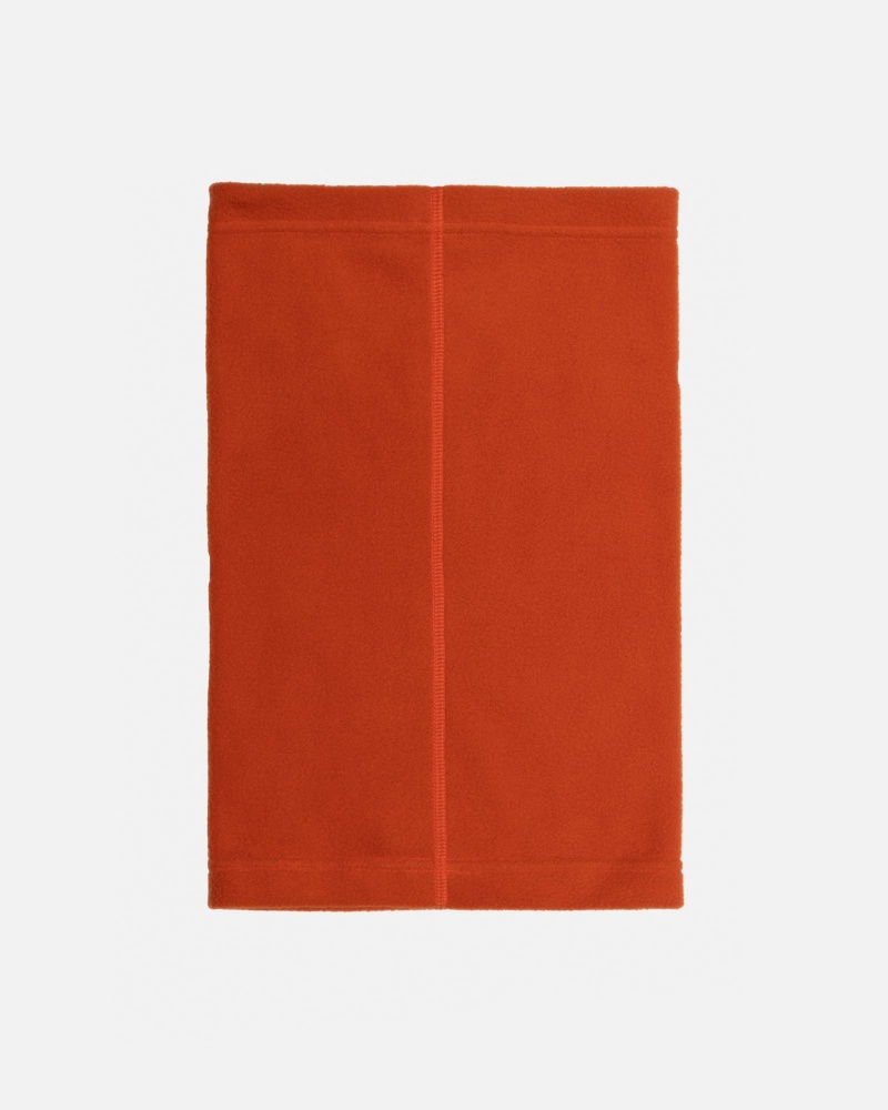 Orange Stüssy Polar Fleece Neck Warmer | RTWN1-6728