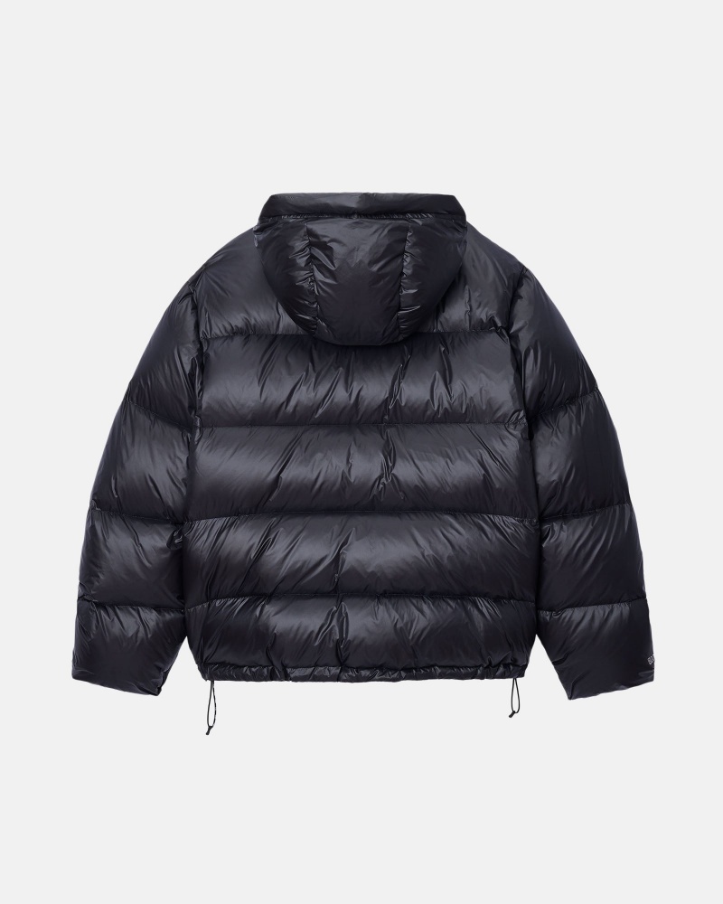 Phantom Black Stüssy Down Parka Micro Ripstop | XTAV-92504