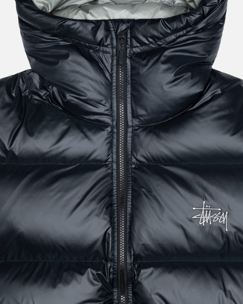 Phantom Black Stüssy Down Parka Micro Ripstop | XTAV-92504